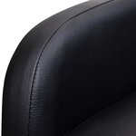 vidaXL Fauteuil de massage Noir Similicuir