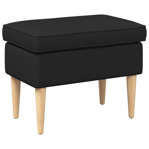 vidaXL Pouf Noir 55 x 35 x 41 cm