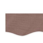 vidaXL Tissu de remplacement de cantonnière d’auvent rayure marron 5 m