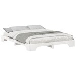 vidaXL Cadre de lit Blanc 160 x 220 cm Pin massif