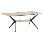 Vidaxl table de salle à manger 180x90x76 cm bois de manguier massif