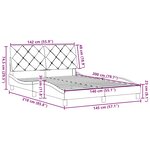 vidaXL Cadre de lit sans matelas crème 140x200 cm tissu