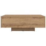 Table Basse vidaXL avec Lumières LED en Chêne Artisanal 85x55x31 cm