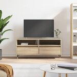 vidaXL Meuble TV chêne sonoma 100x34 5x44 5 cm bois d'ingénierie