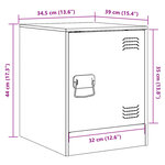vidaXL Tables de chevet 2 Pièces jaune moutarde 34 5x39x44 cm acier
