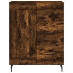 vidaXL Buffet haut Chêne fumé 69 5x34x180 cm Bois d'ingénierie