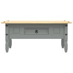 vidaXL Table basse Pin mexicain Gamme Corona Gris 100x55x44 cm