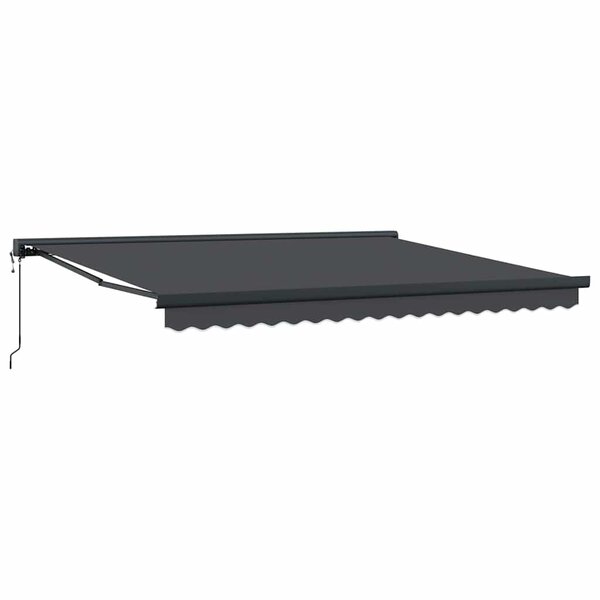 vidaXL Auvent rétractable anthracite 4x3 m tissu et aluminium