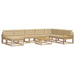 vidaXL Ensemble de canapés d'extérieur 9 Pièces Blanc et Beige