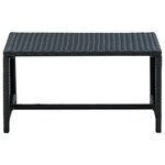 Vidaxl salon de jardin 4 pièces avec coussins résine tressée noir