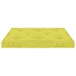 vidaXL Coussin de plancher de palette Vert pomme 73x40x7 cm Coton