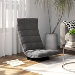 vidaXL Chaise de sol pivotante Gris foncé Velours