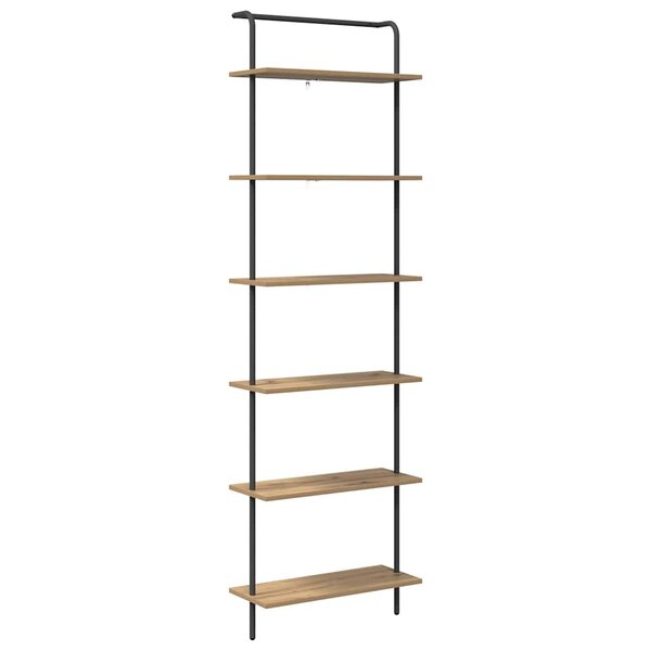 vidaXL Étagère chêne artisanal 60 x 24 x 203 cm Bois d'ingénierie