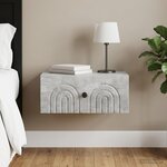 vidaXL Cabinet de chevet mural Gris béton 49 x 34 5 x 20 cm