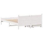 vidaXL Cadre de lit sans matelas blanc 135x190 cm bois de pin massif