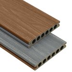 vidaXL Panneaux de terrasse et accessoires WPC Marron/gris 35 m² 4 m