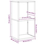 vidaXL Portant de bois chauffage noir 40x30x75 cm