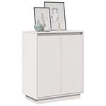 vidaXL Buffet Blanc 60x34x75 cm Bois massif de pin