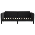 vidaXL Lit de repos sans matelas noir 90x200 cm tissu