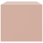 vidaXL Table basse rose 67x50x44 cm acier