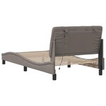 vidaXL Cadre de lit avec LED sans matelas taupe 100x200 cm tissu
