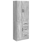 vidaXL Ensemble de Meubles 2 Pièces Sonoma gris Bois d'ingénierie
