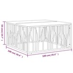 vidaXL Table basse doré acier inoxydable et bois massif récupération