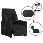 vidaXL Fauteuil de massage inclinable électrique Noir Tissu