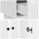 vidaXL Buffet Blanc 66 x 34 5 x 95 cm Bois d’ingénierie