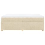 vidaXL Sommier à lattes de lit avec matelas Crème 140x190 cm Tissu