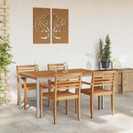 vidaXL Tables de jardin Naturel et gris 150 x 90 x 75 cm