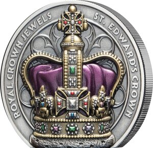 Monnaie ST EDWARDS CROWN Royal Crown Jewels 2 Oz Argent 5$ Niue 2026