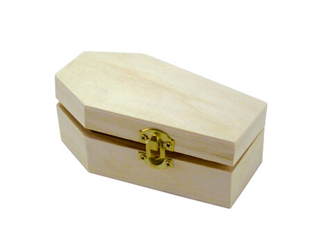 Cercueil en bois Déco Halloween 11 5 x 6 5 x 4 3 cm
