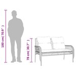 vidaXL Salon de jardin avec coussins 4 Pièces beige résine tressée