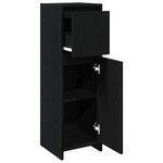 vidaXL Cabinet de salle de bain avec tiroir Chêne noir 30 x 30 x 95 cm
