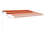 vidaXL Auvent manuel rétractable avec poteaux 4 5x3 m Orange et marron