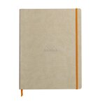Rhodiarama cahier souple A4+ 160 pages ligné + papier ivoire 90 g. Beige RHODIA