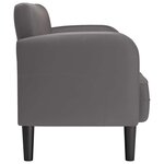 vidaXL Canapé causeuse gris 110 cm similicuir