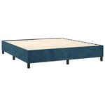 vidaXL Sommier à lattes de lit et matelas Bleu foncé 200x200cm Velours