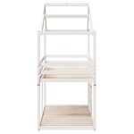 vidaXL Lit superposé sans matelas blanc 90x200 cm bois de pin massif