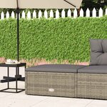 vidaXL Tabouret de jardin avec coussin gris résine tressée
