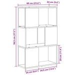 vidaXL Centre de divertissement Marron 60 x 24 x 94 cm