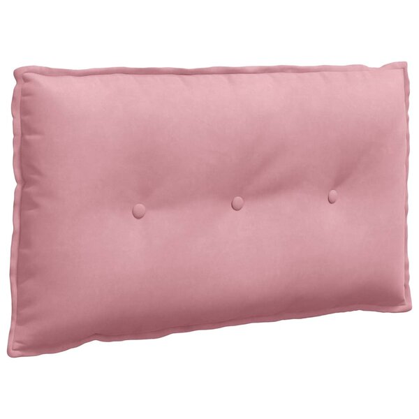 vidaXL Coussin de Dos Rose 80 x 50 cm Tissu en velours côtelé