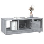 vidaXL Table basse sonoma gris 102x50x36 cm bois d'ingénierie