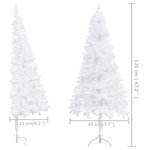 vidaXL Arbre de Noël artificiel d'angle pré-éclairé blanc 120 cm PVC