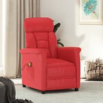 Vidaxl fauteuil de massage rouge similicuir