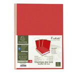 Paquet De 25 Chemises Dos Toilé Forever® 320g/m2 - 24x32cm - Rouge - Exacompta