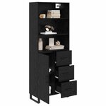 vidaXL Haut Armoire Chêne noir 69 5 x 34 x 180 cm Bois d'ingénierie