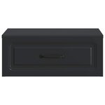 vidaXL Cabinet de chevet mural avec tiroir Noir 49 x 34 5 x 20 cm