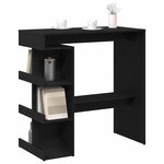 vidaXL Table de bar Chêne noir 100 x 48 x 101 5 cm Bois d'ingénierie